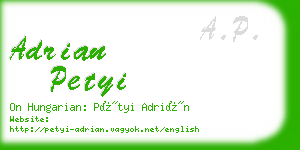 adrian petyi business card